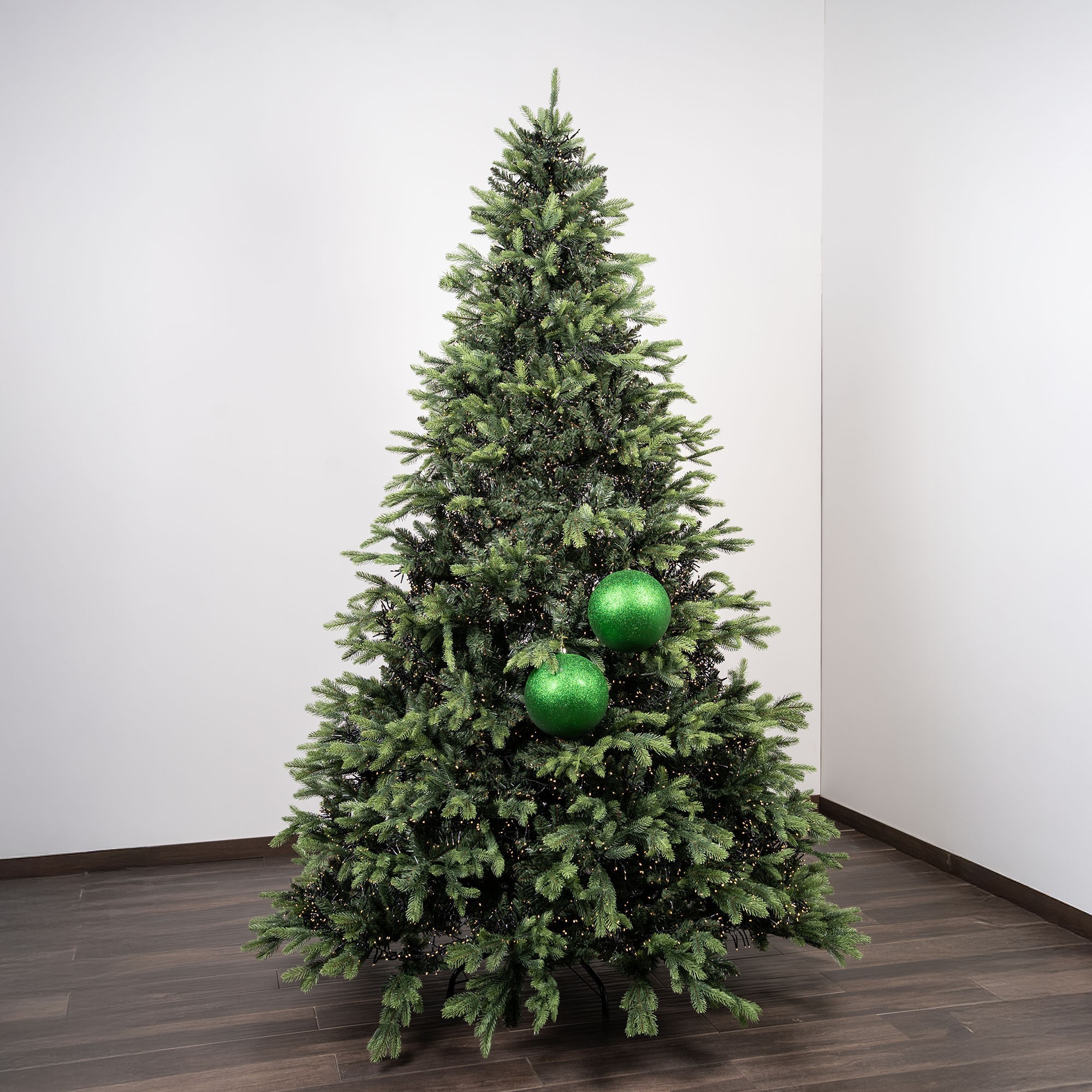 Giulia Grillo Boules de Noël Pailletées "Vert Pailleté" ⌀15cm, lot de 2