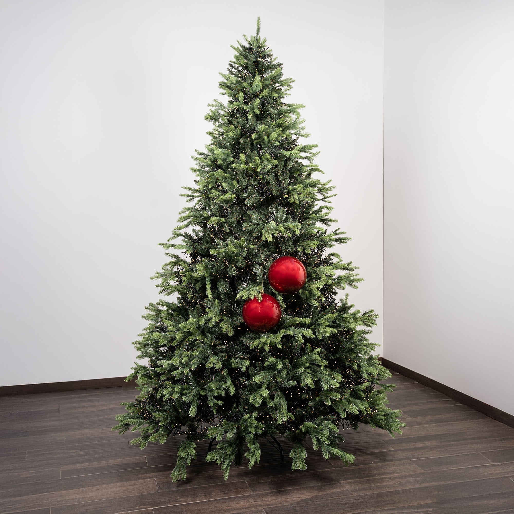 Giulia Grillo Perlglänzende Weihnachtskugeln „Perlrot“ ⌀20cm, 2er-Set