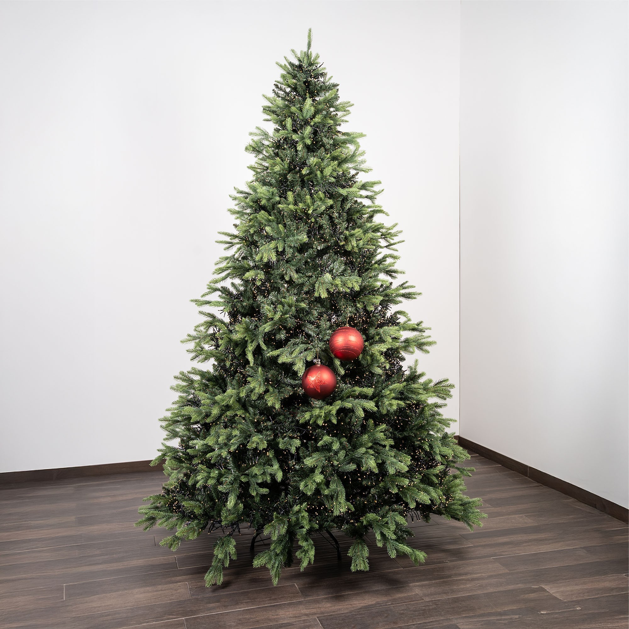 Giulia Grillo Matte Weihnachtskugeln mit Muster „Rotes Muster“ ⌀15cm, 2 Stück/Set