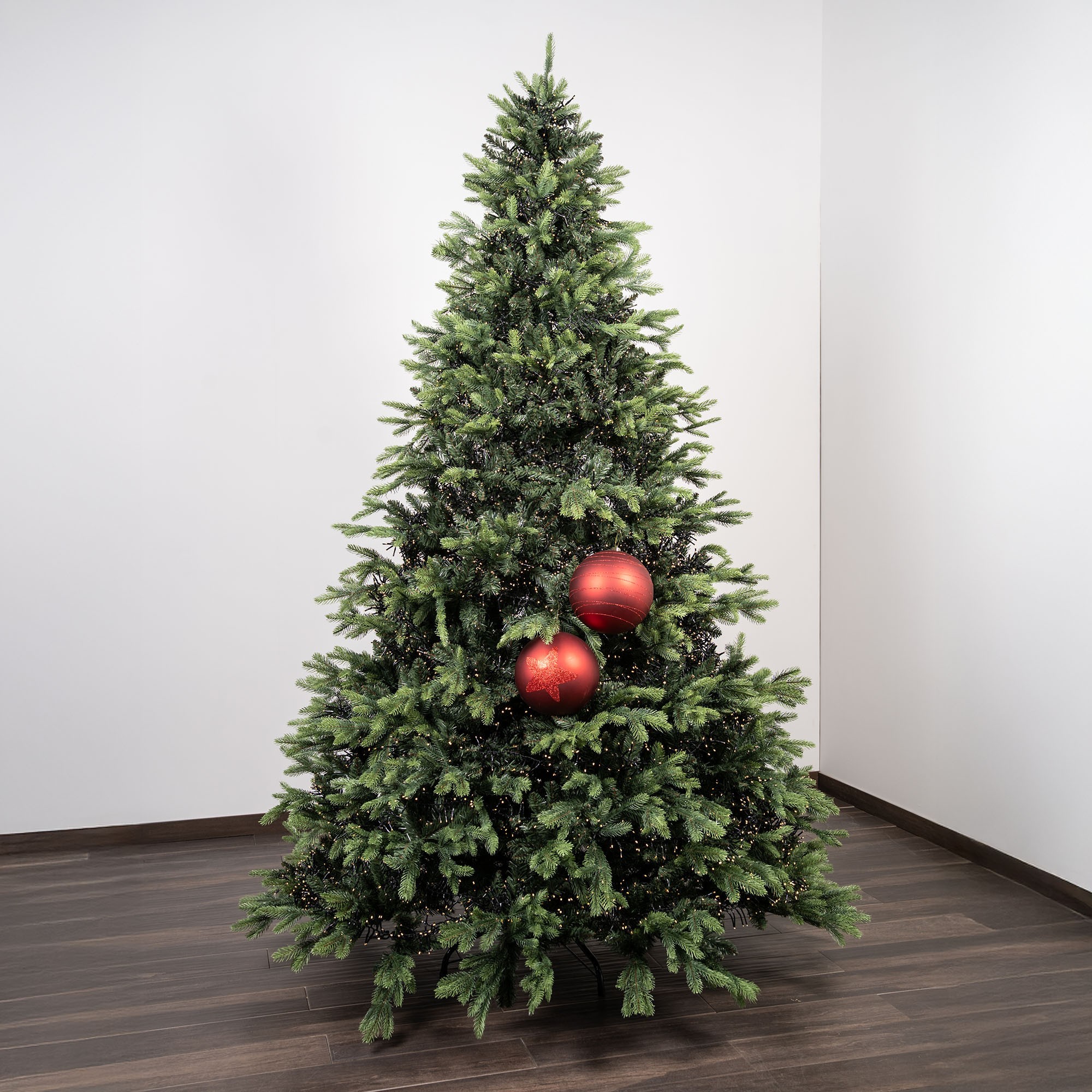 Giulia Grillo Bolas de Navidad Mate con Diseño "Patrón Rojo" ⌀20cm, set de 2