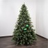 Boules de Noël Mat à Motif "Motif Vert" ⌀15cm, lot de 2