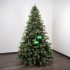 Boules de Noël Mat à Motif "Motif Vert" ⌀20cm, lot de 2