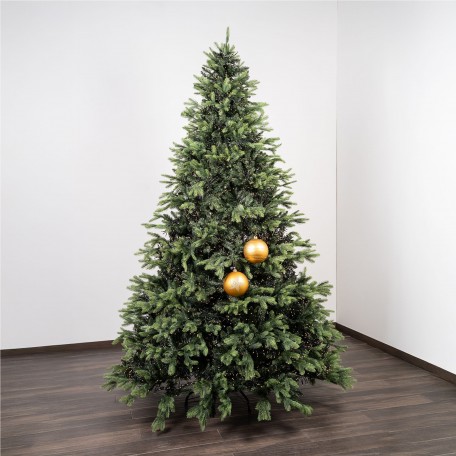 Boules de Noël Mat à Motif "Motif Doré" ⌀15cm, lot de 2