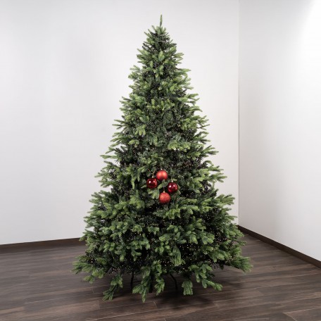 Mix Rote Weihnachtskugeln (1 Glänzend, 1 Matt) ⌀10cm, 2 Stück/Set