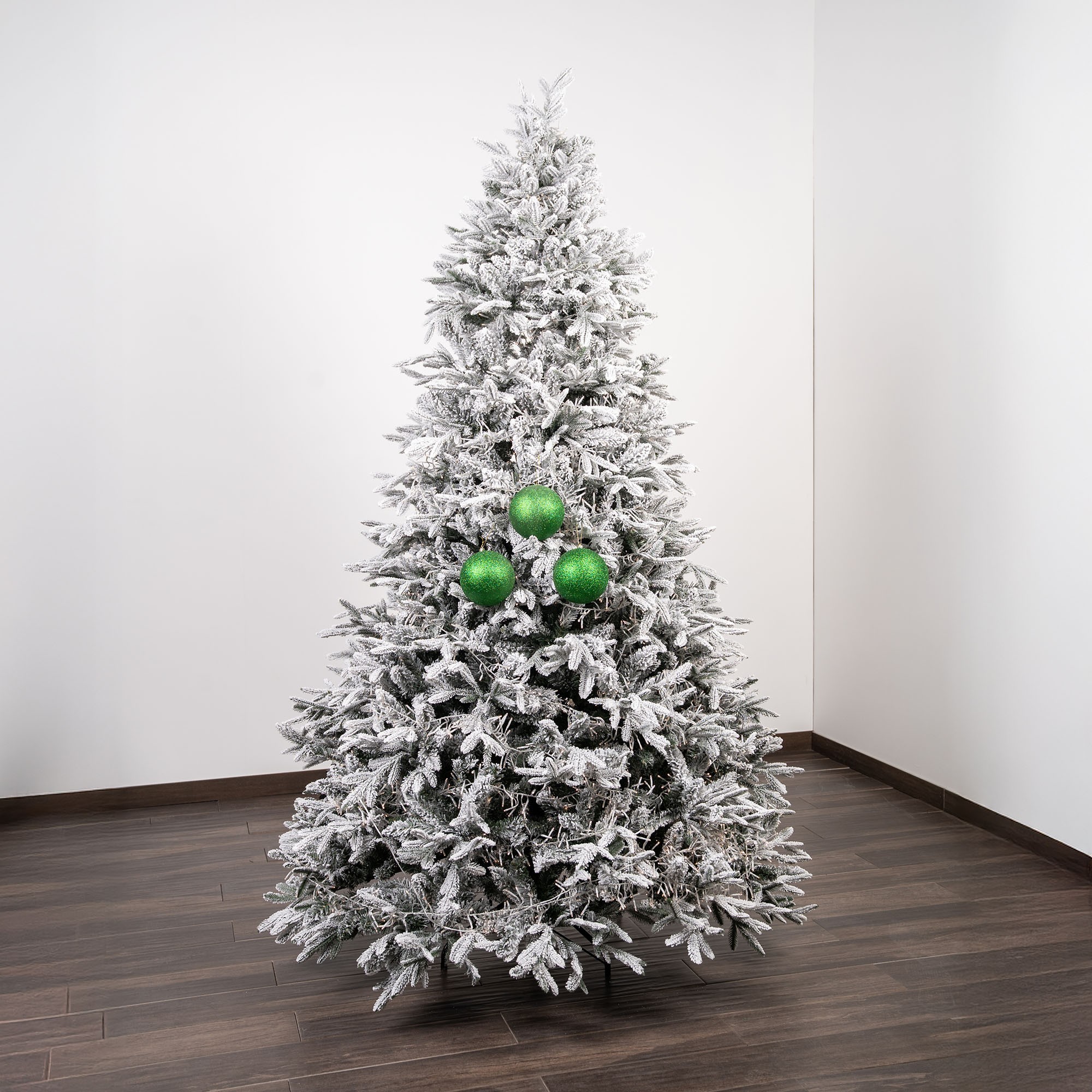 Giulia Grillo Boules de Noël Pailletées "Vert Pailleté" ⌀12cm, lot de 3