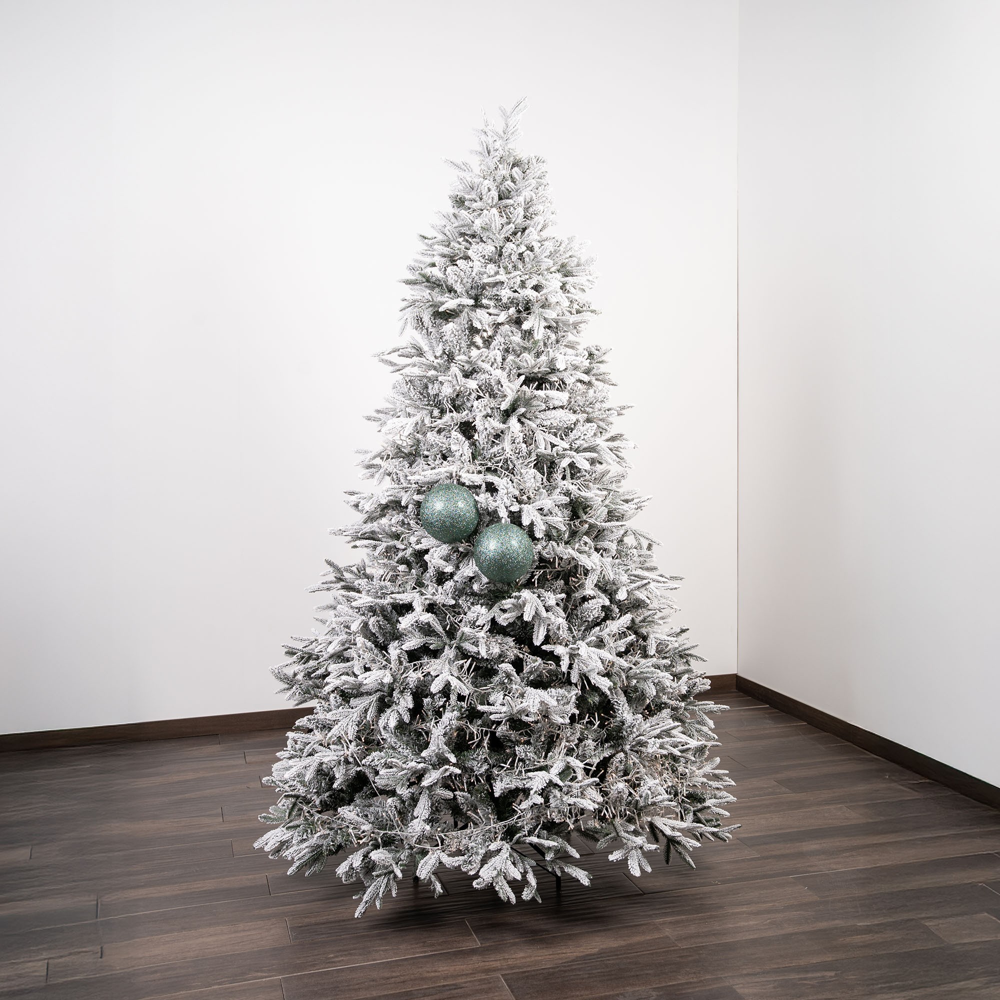 Giulia Grillo Boules de Noël Pailletées "Vert Clair Pailleté" ⌀15cm, lot de 2