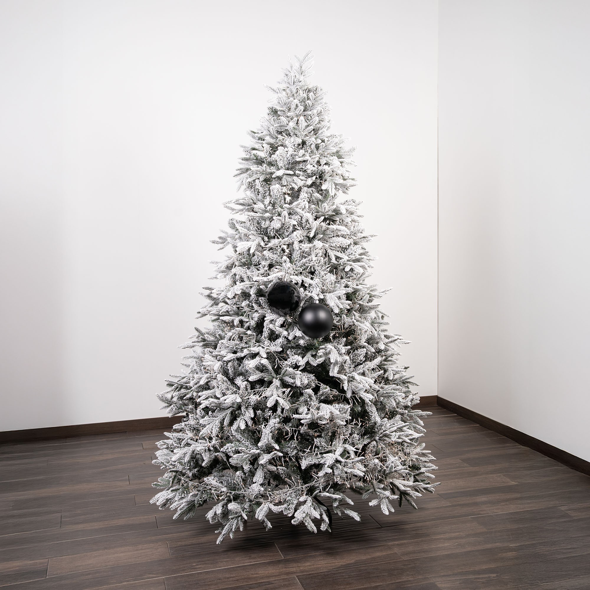 Giulia Grillo Mix Schwarze Weihnachtskugeln (1 Glänzend, 1 Matt) ⌀15cm, 2 Stück/Set