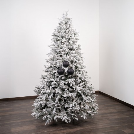 Bolas de Navidad con Purpurina "Negro Brillante" ⌀12cm, juego de 3 Bolas de Navidad con Purpurina "Negro Brillante" ⌀12cm, juego de 3