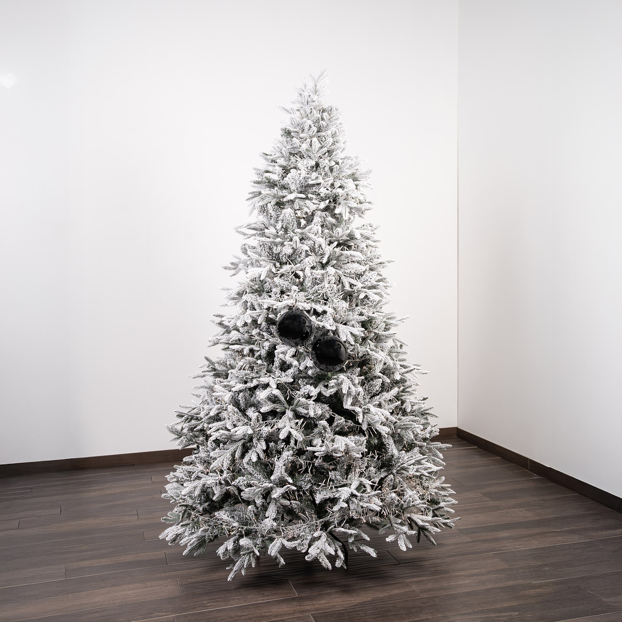Giulia Grillo Glänzende Weihnachtskugeln „Shiny Black“ ⌀15cm, 2 Stück/Set