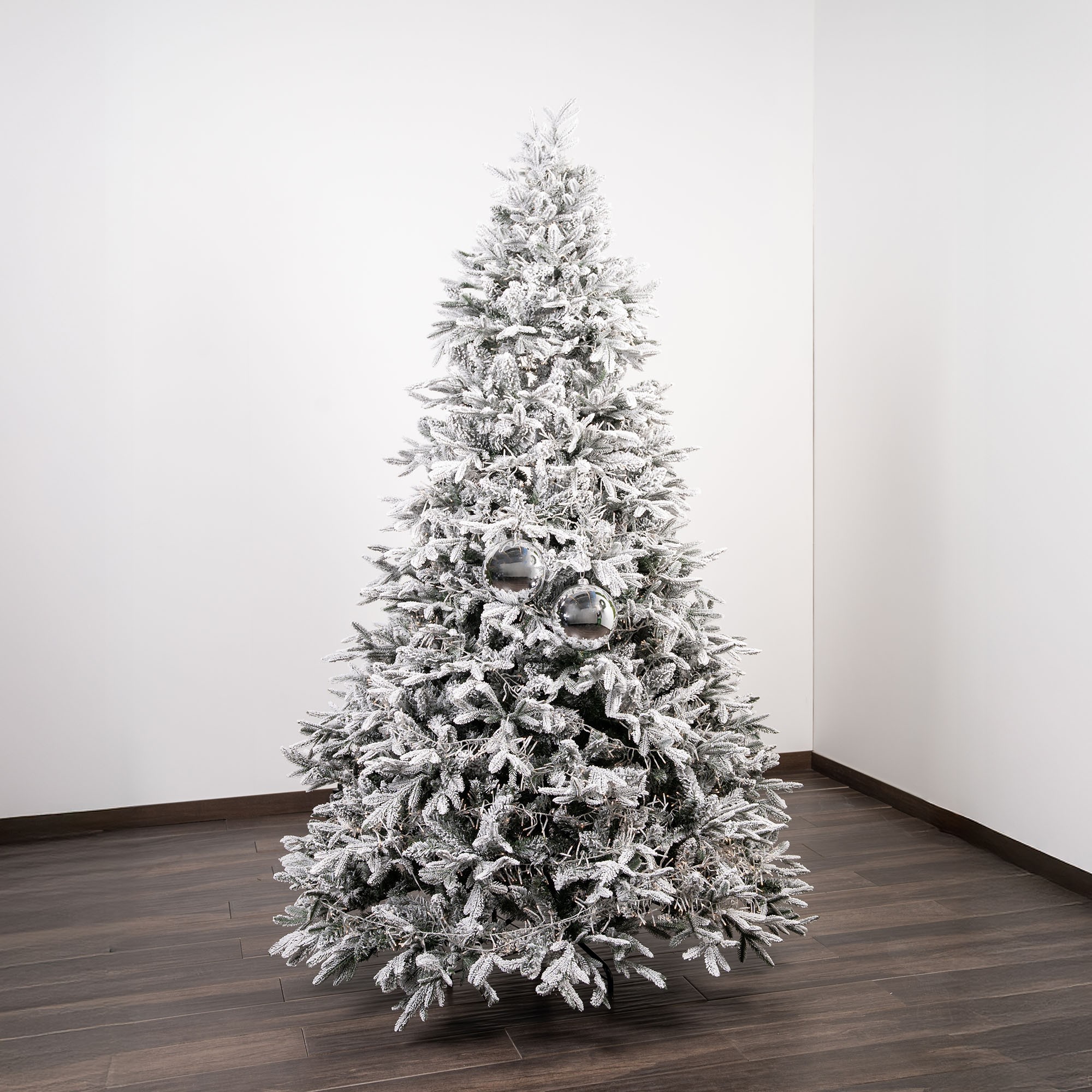 Giulia Grillo Boules de Noël Brillantes "Argent Éclatant" ⌀15cm, lot de 2 pièces