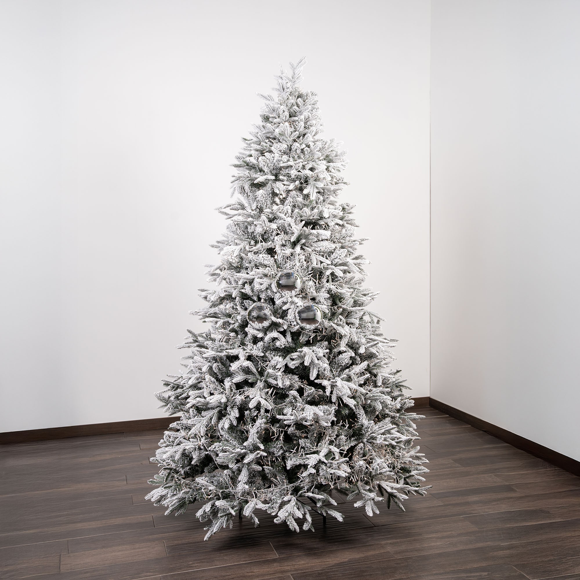 Giulia Grillo Bolas de Navidad Brillantes "Plateado Brillante" ⌀12cm, set de 3 unidades