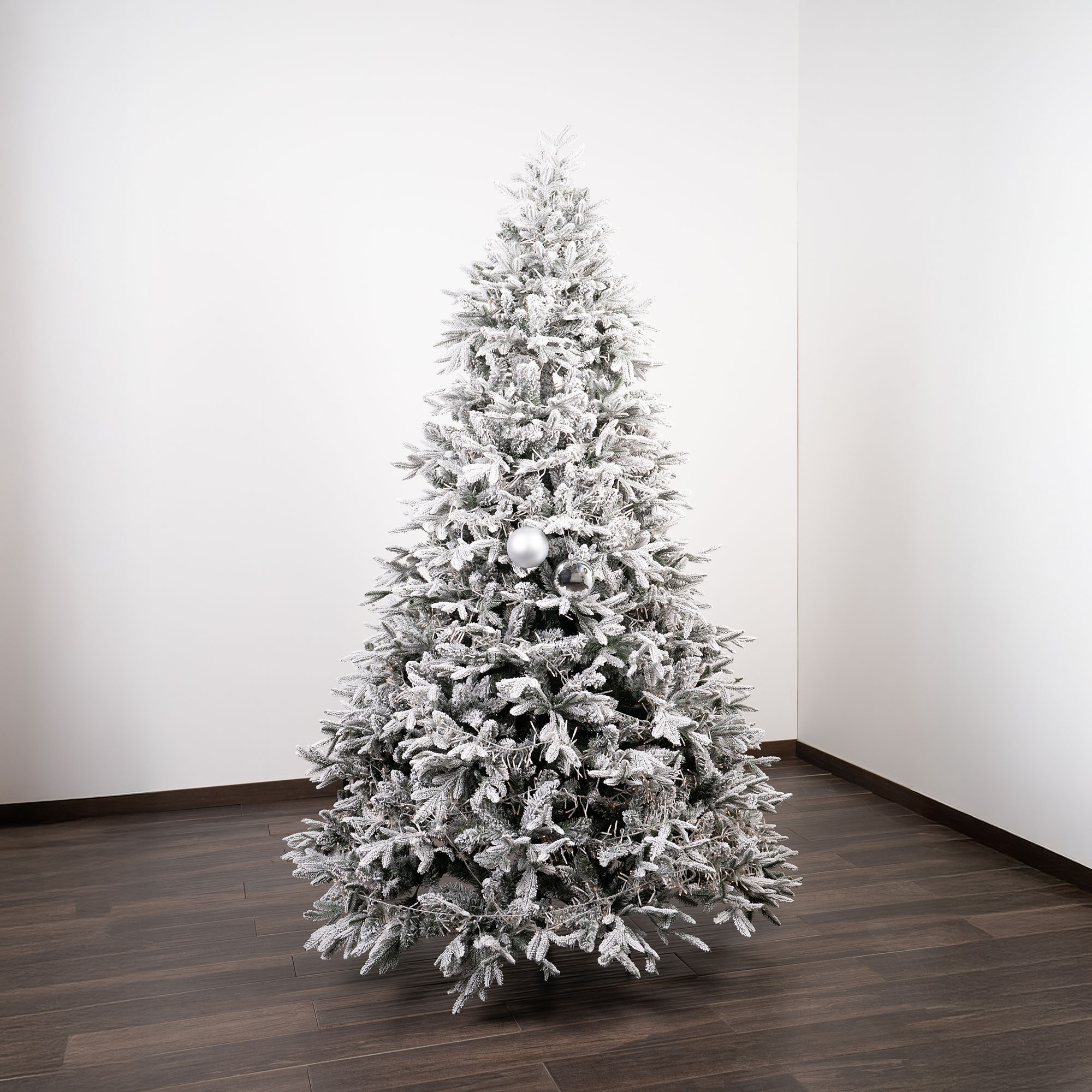 Giulia Grillo Mix Silberne Weihnachtskugeln (1 Glänzend, 1 Matt) ⌀15cm, 2 Stück/Set