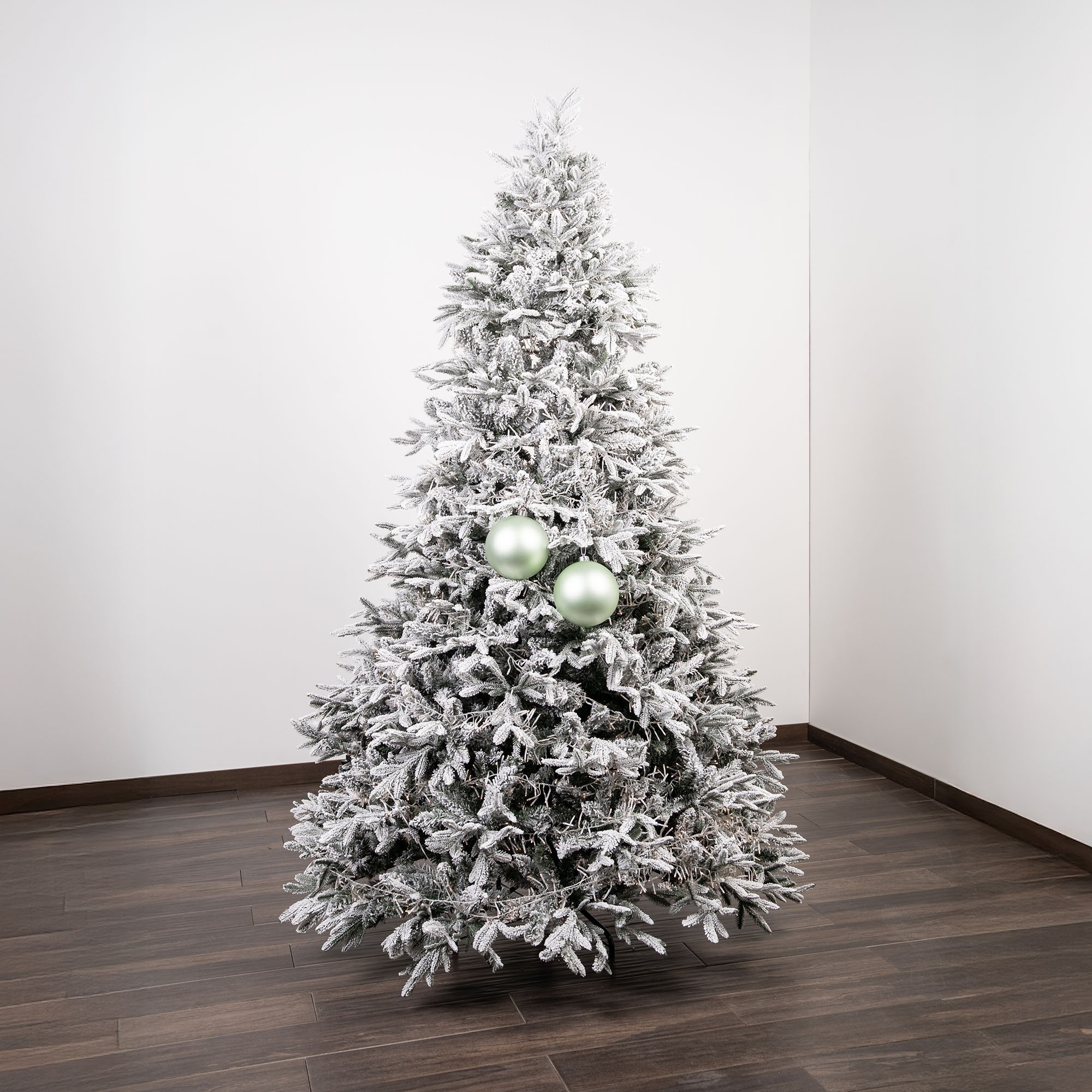 Giulia Grillo Matte Weihnachtskugeln „Hellgrün Matt“ ⌀15cm, 2er-Set