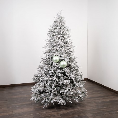 Matte Weihnachtskugeln „Hellgrün Matt“ ⌀15cm, 2er-Set
