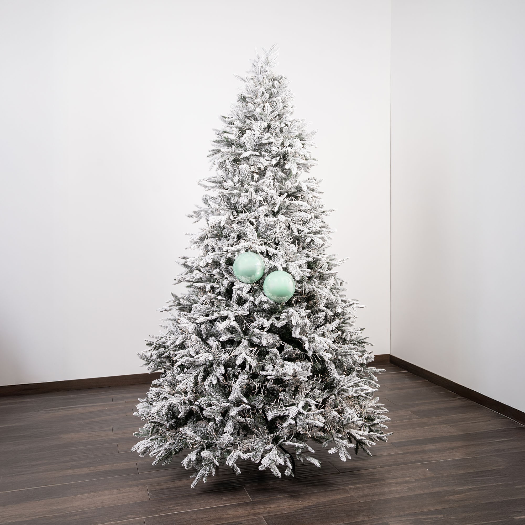 Giulia Grillo Boules de Noël Nacrées "Vert Clair Nacré" ⌀15cm, lot de 2
