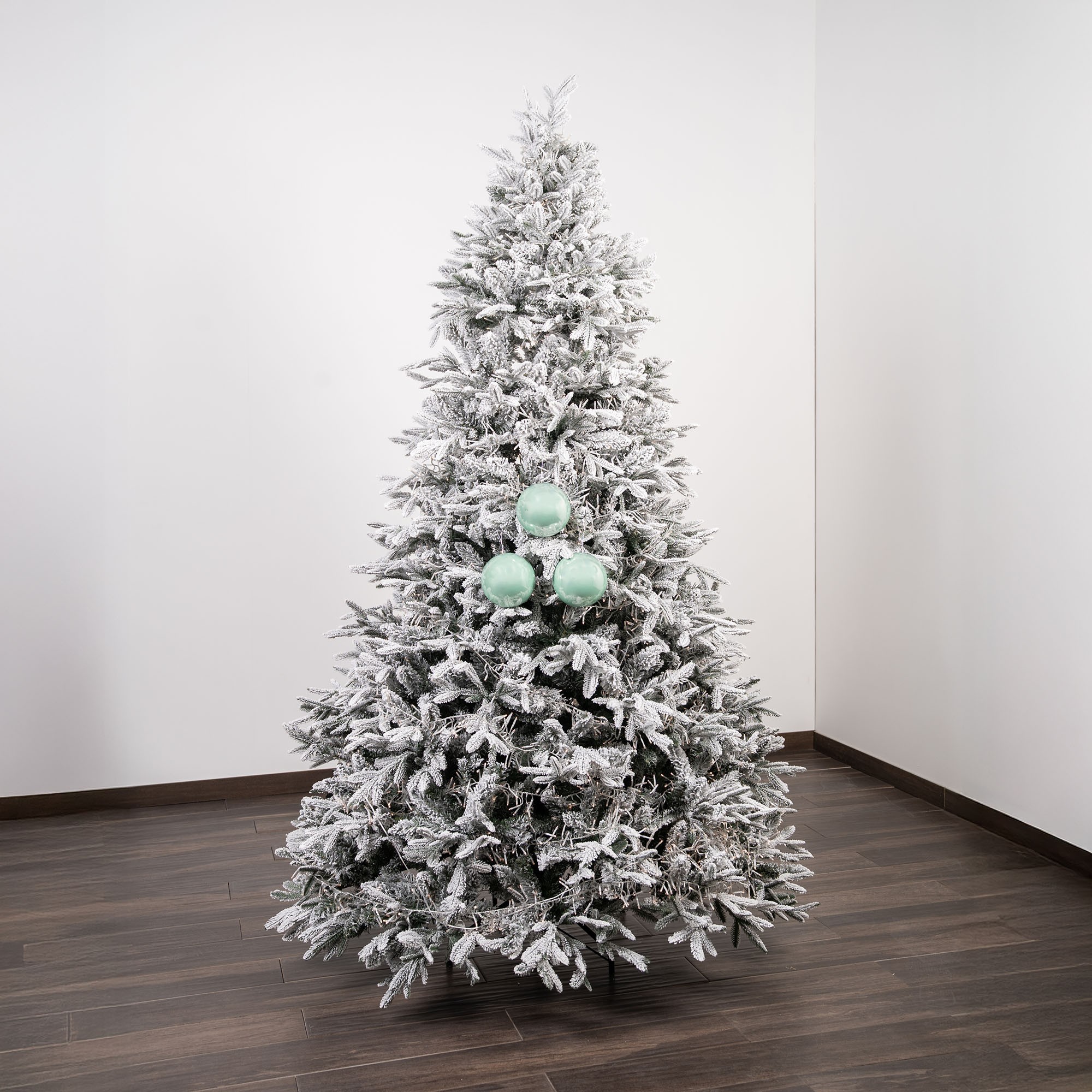 Giulia Grillo Boules de Noël Nacrées "Vert Clair Nacré" ⌀12cm, lot de 3