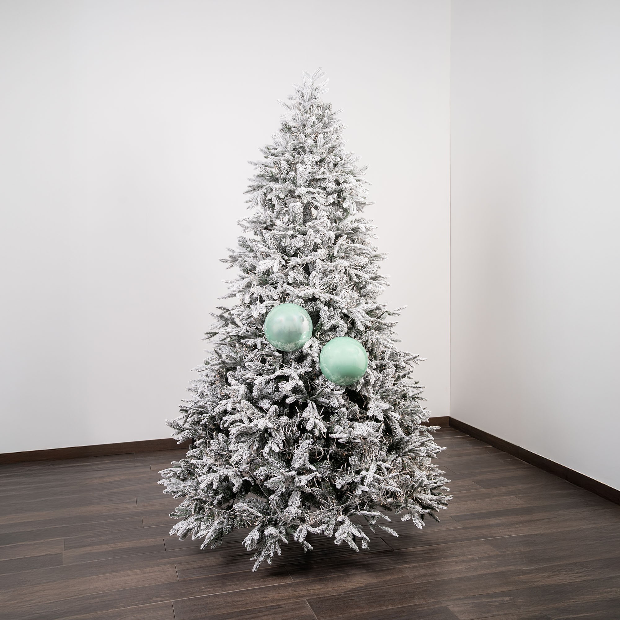 Giulia Grillo Boules de Noël Nacrées "Vert Clair Nacré" ⌀20cm, lot de 2