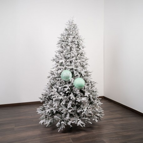 Perlweihnachtskugeln „Hellgrün Perlmutt“ ⌀20cm, 2 Stück/Set