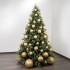 Bolas de Navidad con Purpurina "Oro Brillante" ⌀10cm, set de 4