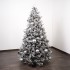 Bolas de Navidad con Purpurina "Gris Brillante" ⌀10cm, juego de 4