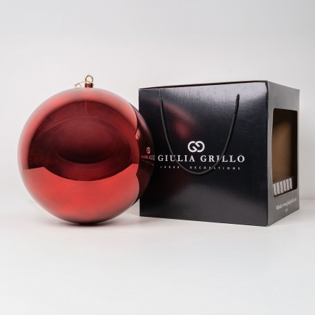 Sfera Natalizia Lucida "Shiny Red" ⌀40cm d