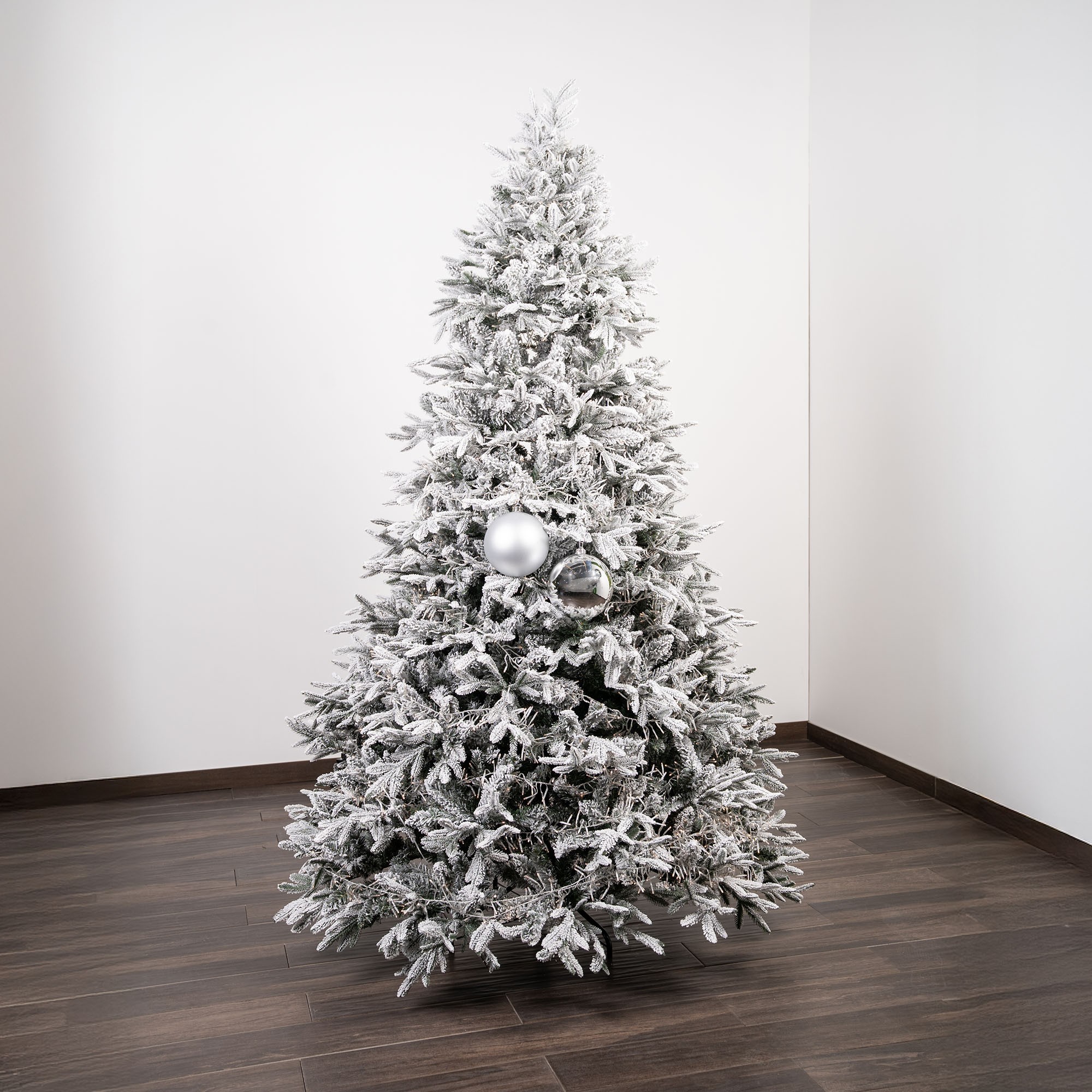 Giulia Grillo Mix Bolas de Navidad Plateadas (1 Brillante, 1 Mate) ⌀15cm, set de 2