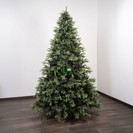 Green Christmas Baubles Mix (1 Shiny, 1 Matte) ⌀10cm, 2pcs/set