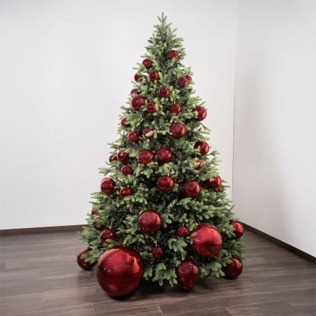 Mix Bolas de Navidad Rojas (1 Brillante, 1 Mate) ⌀15cm, set de 2