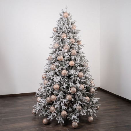 Pearl Pink Christmas Baubles ⌀10cm, 4pcs/set