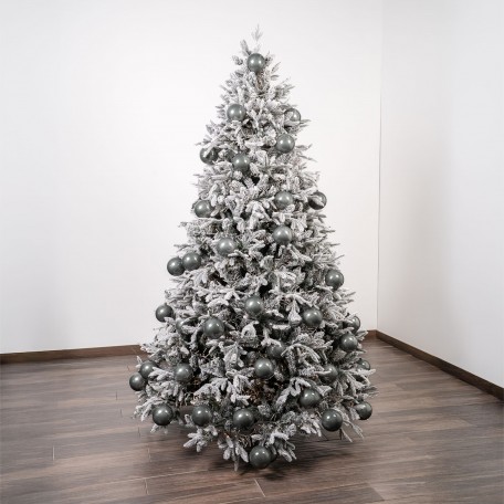 Perlglänzende Weihnachtskugeln „Perlhellblau“ ⌀10cm, 4er-Set