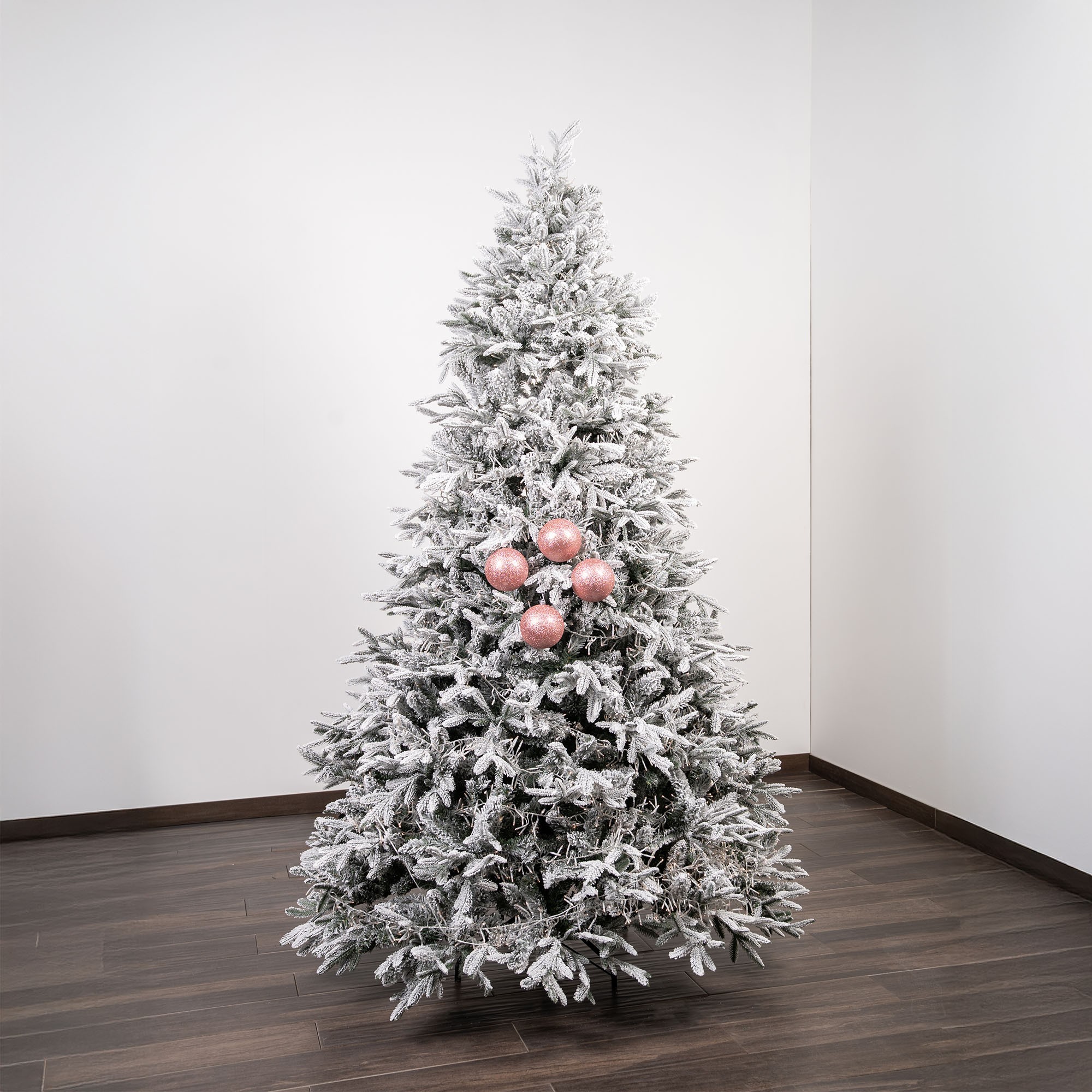 Giulia Grillo Bolas de Navidad con Purpurina "Rosa Brillante" ⌀10cm, juego de 4