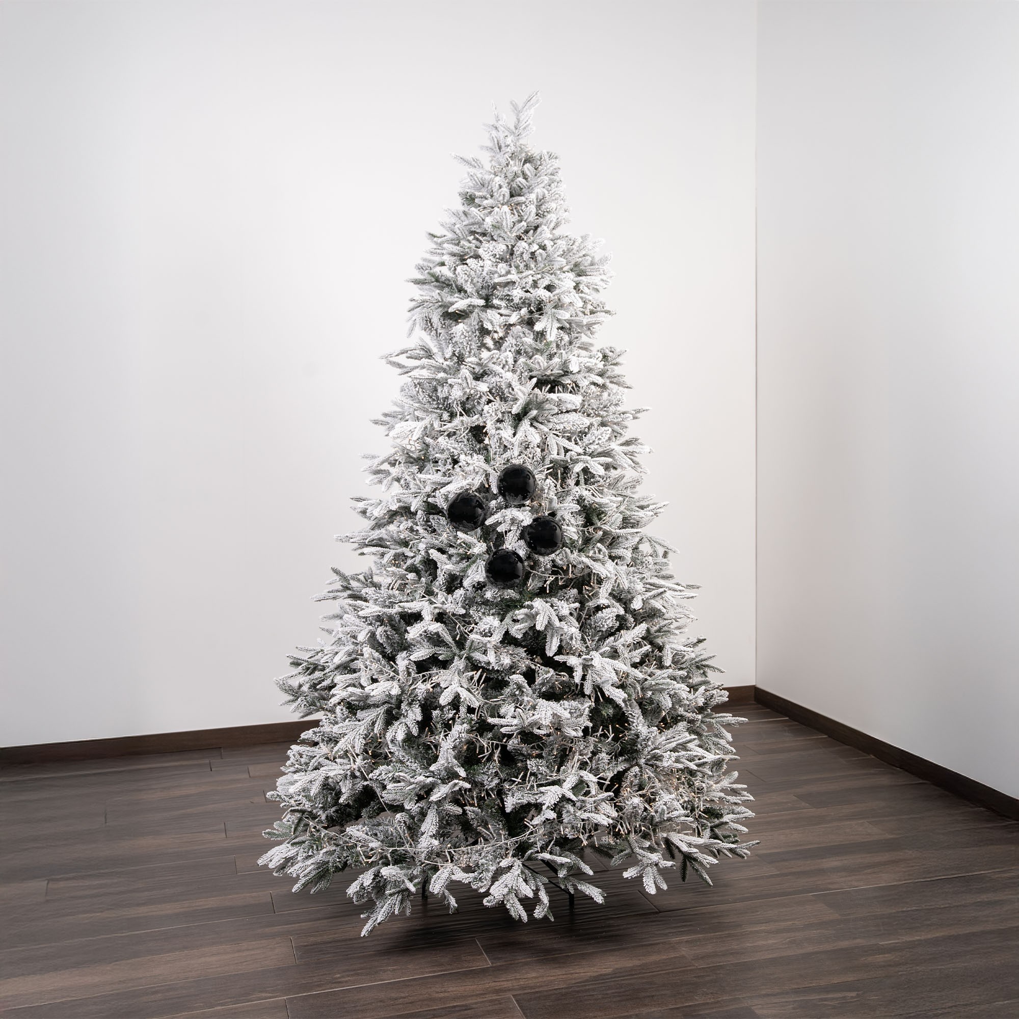 Giulia Grillo Bolas de Navidad Brillantes "Negro Brillante" ⌀10cm, set de 4 unidades