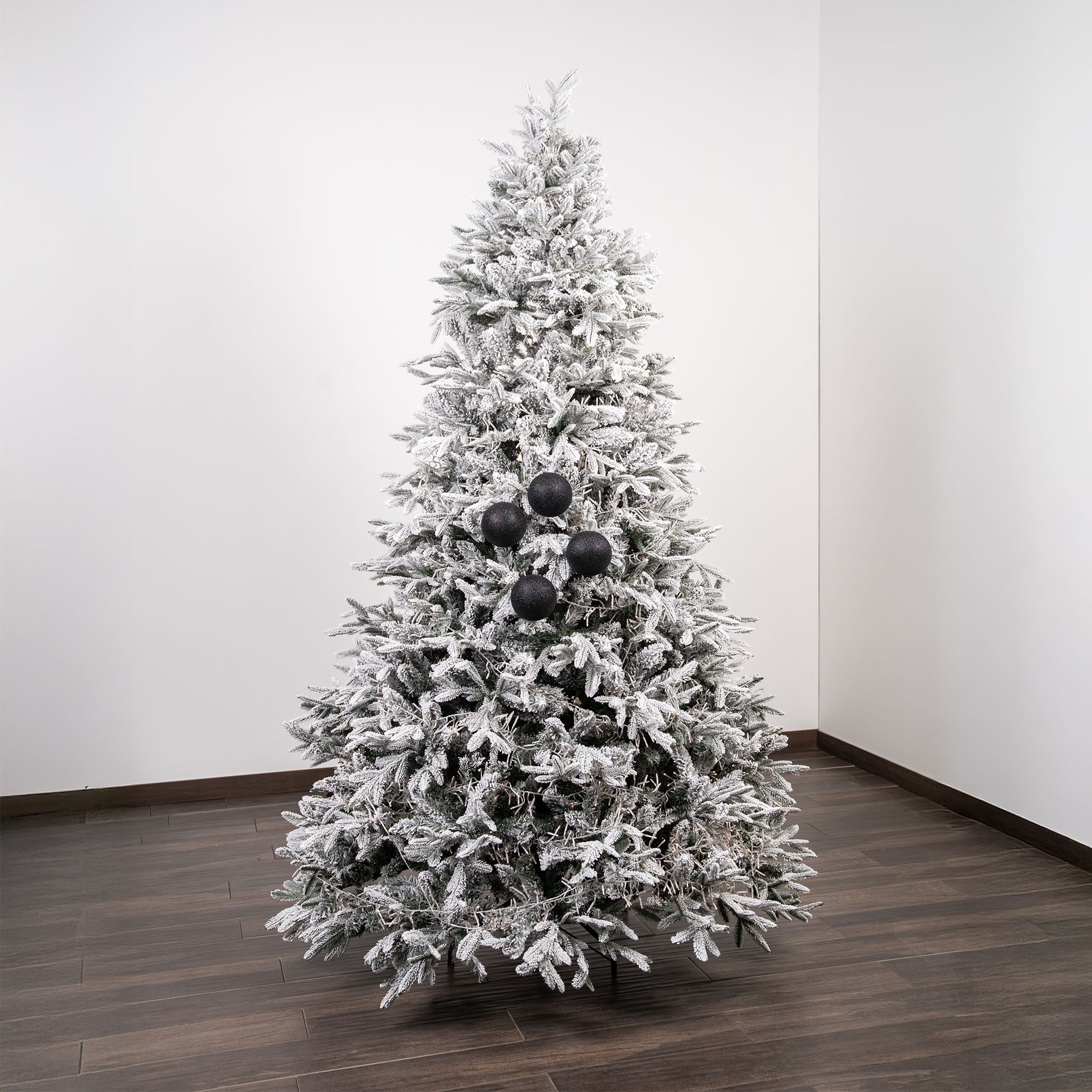 Giulia Grillo Bolas de Navidad con Purpurina "Azul Brillante" ⌀10cm, juego de 4