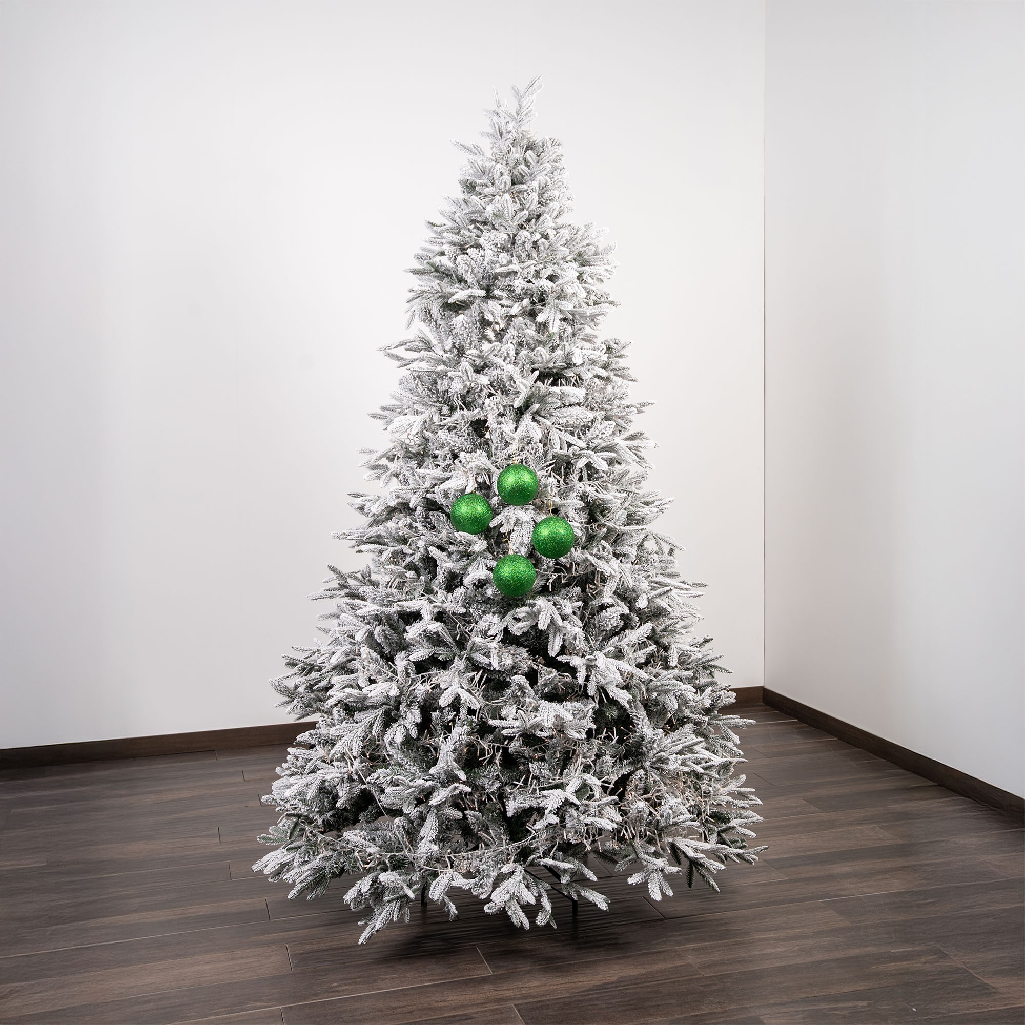 Giulia Grillo Glitter Green Christmas Baubles ⌀10cm, 4pcs/set