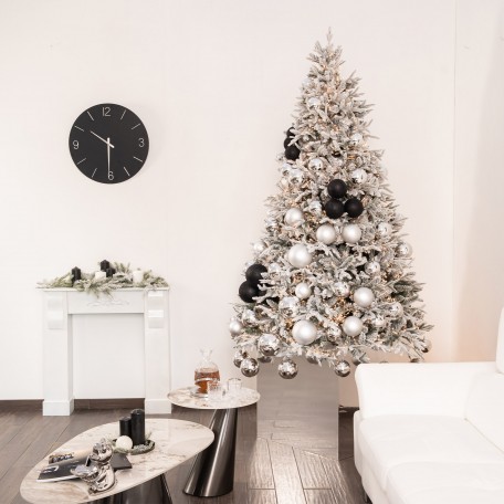 Realistischer Schnee-Weihnachtsbaum Verzauberte Tanne 210cm