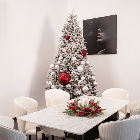 Sapin de Noël réaliste enneigé Sapin enchanté 210 cm