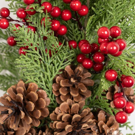 Green Wreath with Red Bow