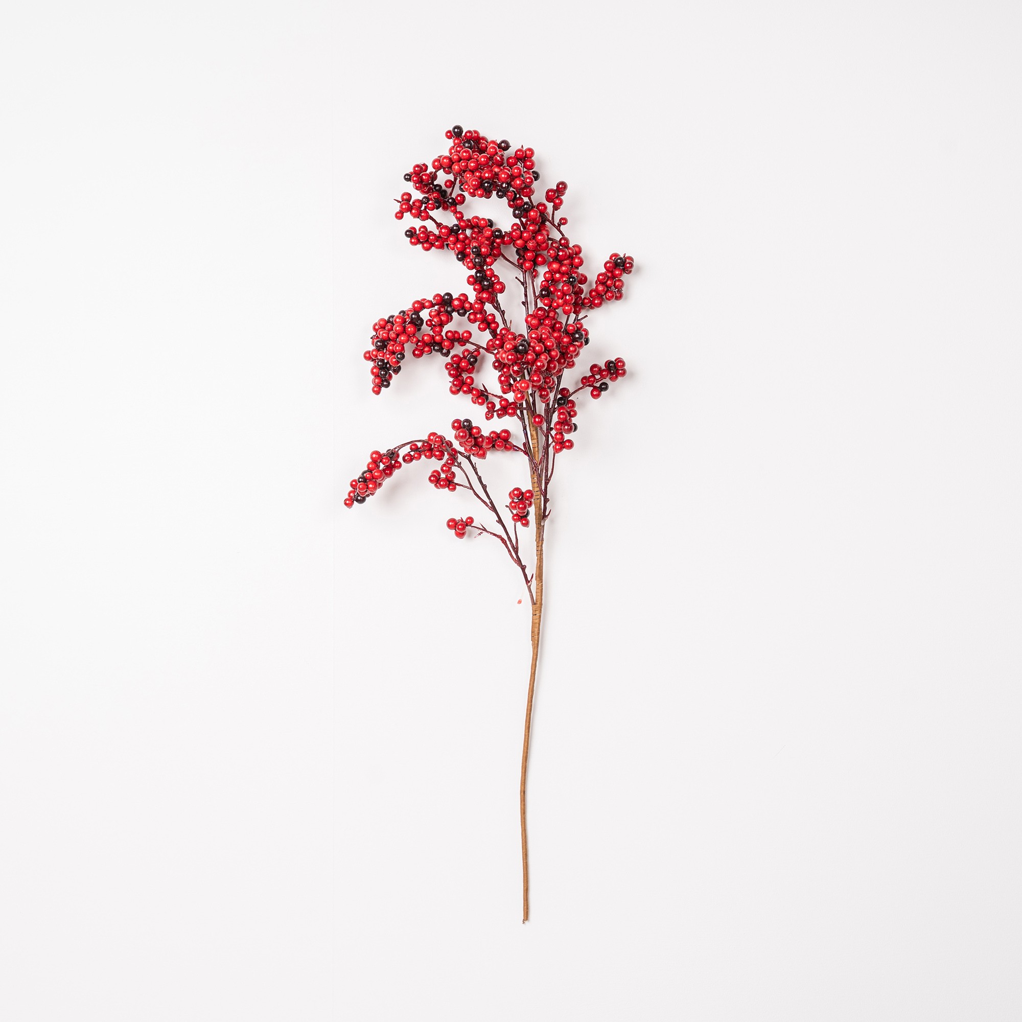 Giulia Grillo Decorative Branch with Red and Bordeaux Berries