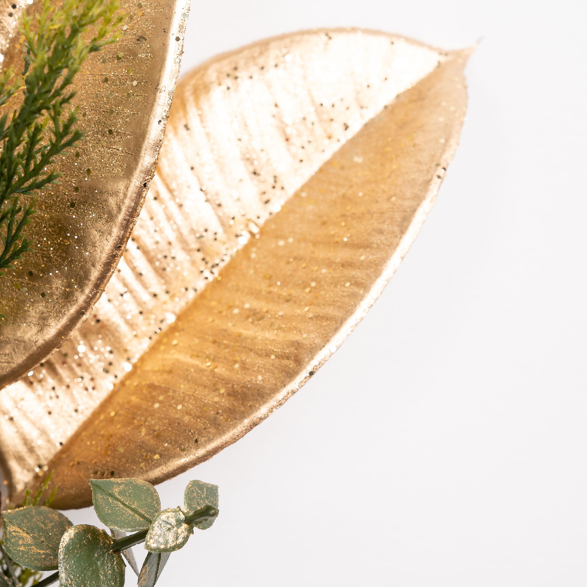 Giulia Grillo Decorative Branch with Golden Leaves