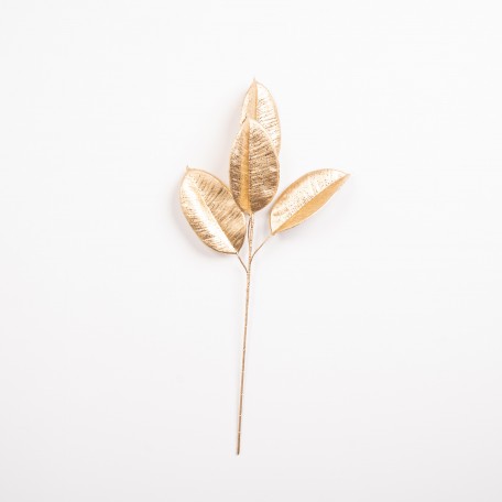 Decorative Branch with Golden Leaves