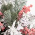 Decorative Branch with Holly  Snowy Pine Cones  and Red Berries
