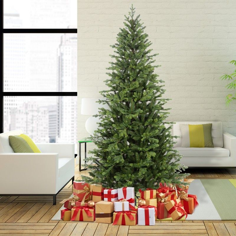 Albero di natale Realistico Slim Verde Abete Meraviglioso 180cm