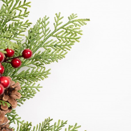 Green Decorative Branch in Cypress Style