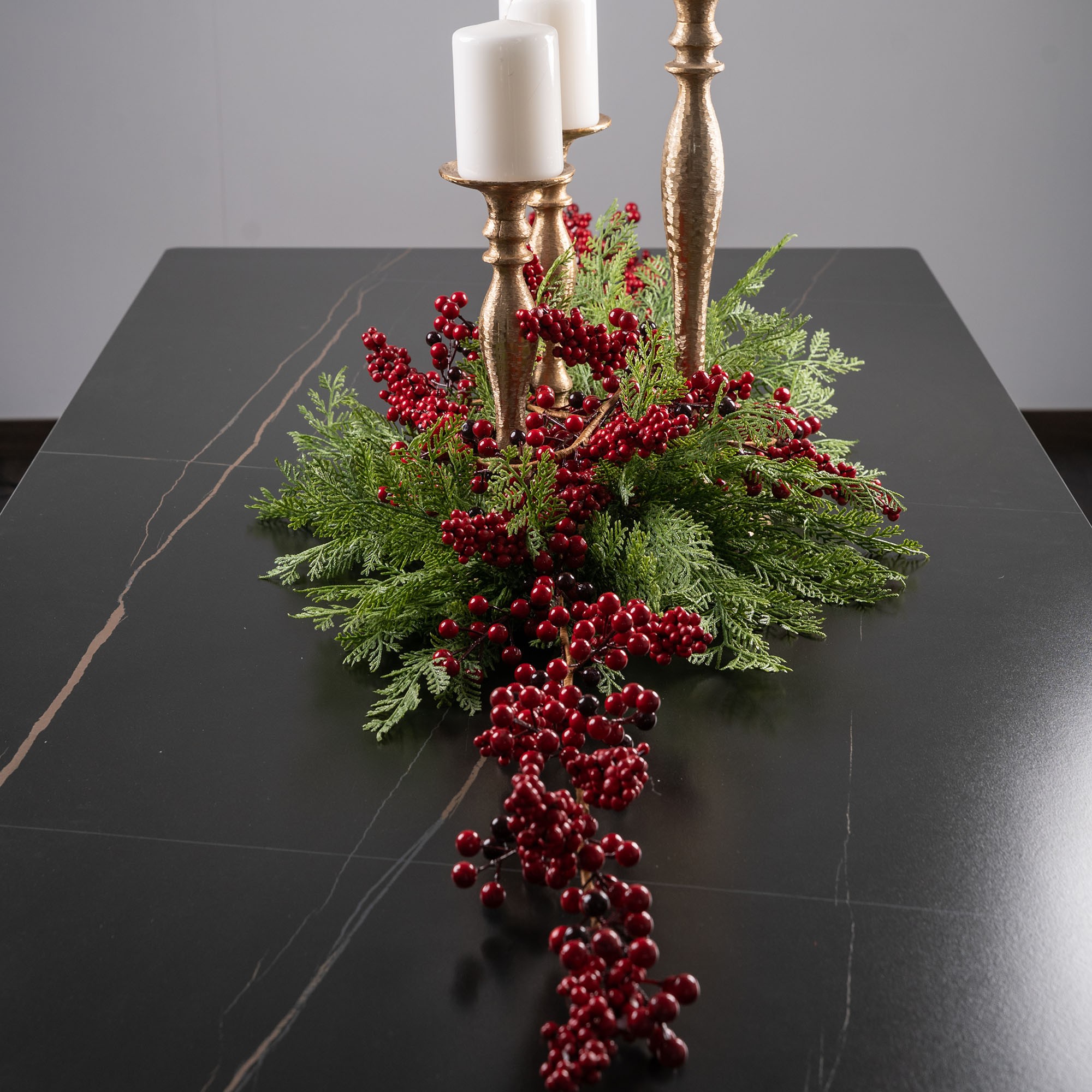 Giulia Grillo Green Decorative Branch in Cypress Style