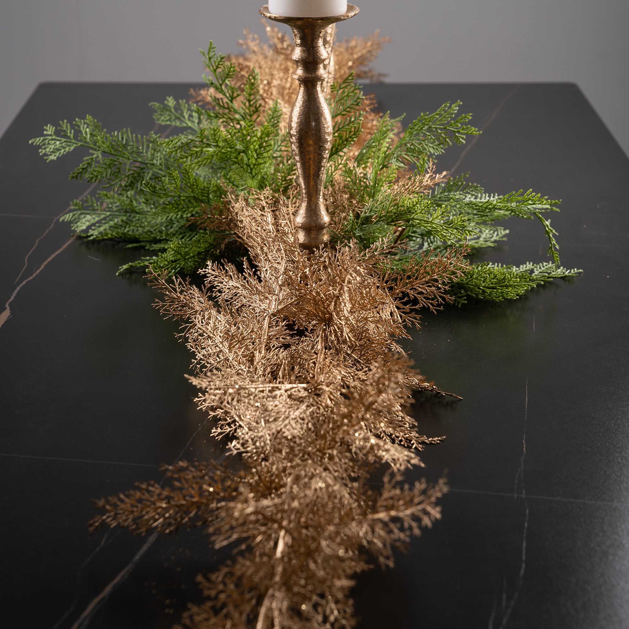 Giulia Grillo Realistic Green Decorative Cypress Branch