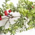 Guirlande Décorative avec Feuilles Vertes et Baies Rouges