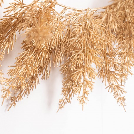 Feston de Pampas Dorée Pailletée