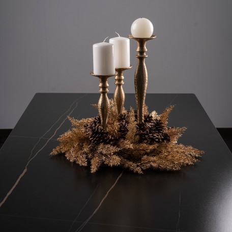 Goldene Glitzer-Pampas-Kranz