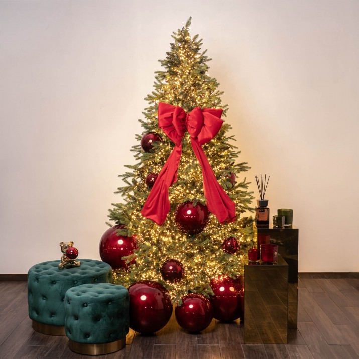Corona Decorativa Di Natale Di Agrifoglio, Edera Fotografia Stock