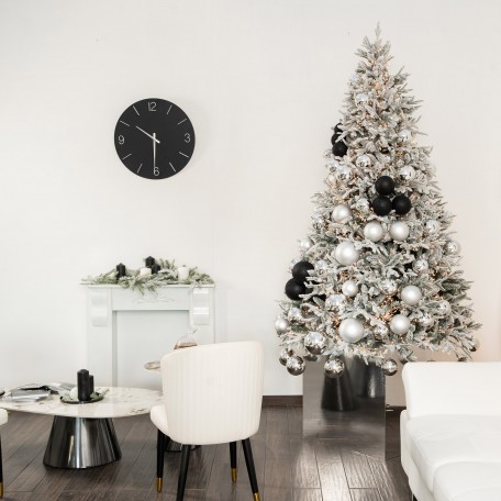 Matte Weihnachtskugeln „Silber Matt“ ⌀12cm, 3 Stück/Set